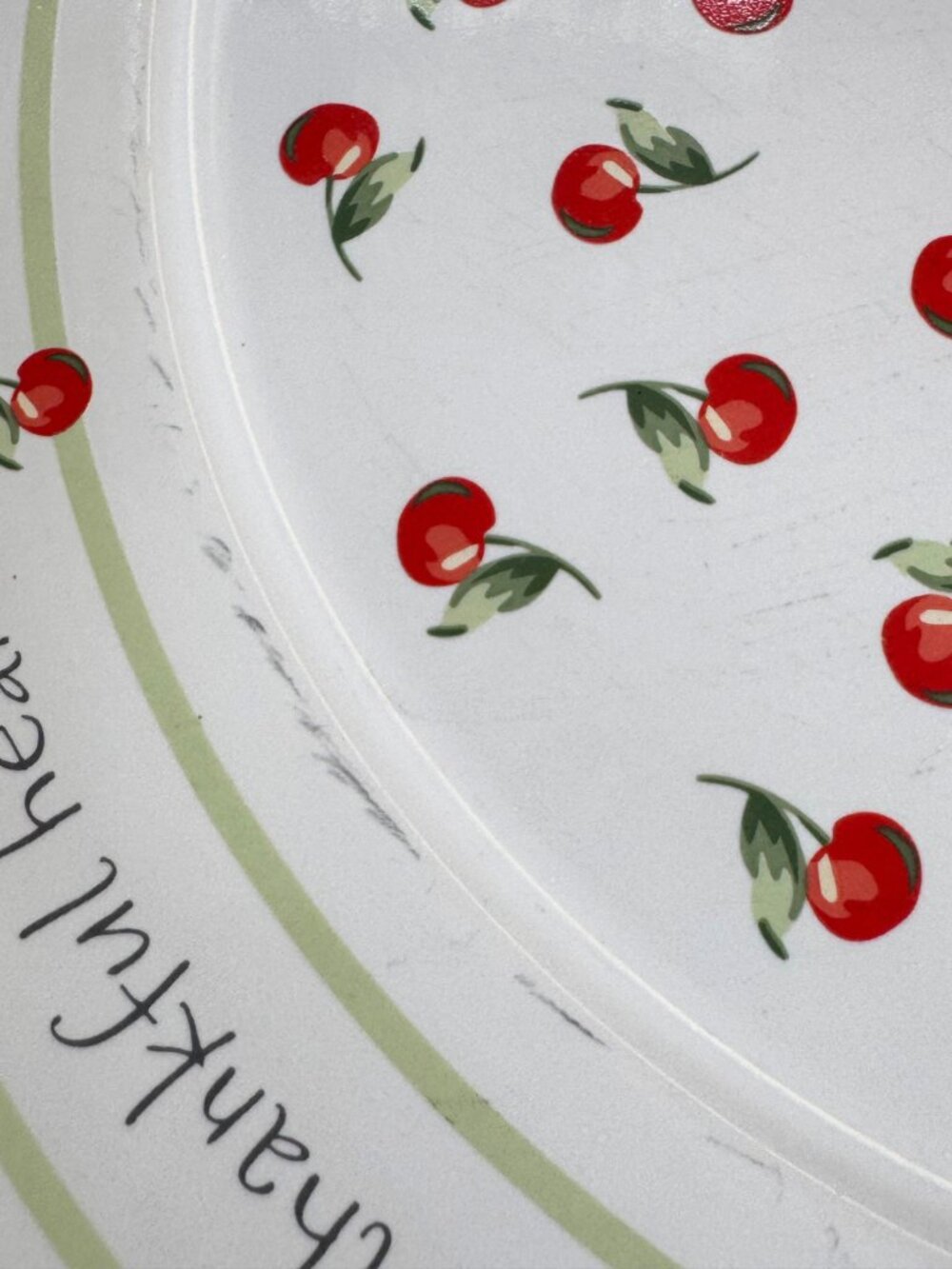 Hallmark A Grateful Plateful Cherry Appreciation Giving Plate 12” Platter - Picture 6 of 6